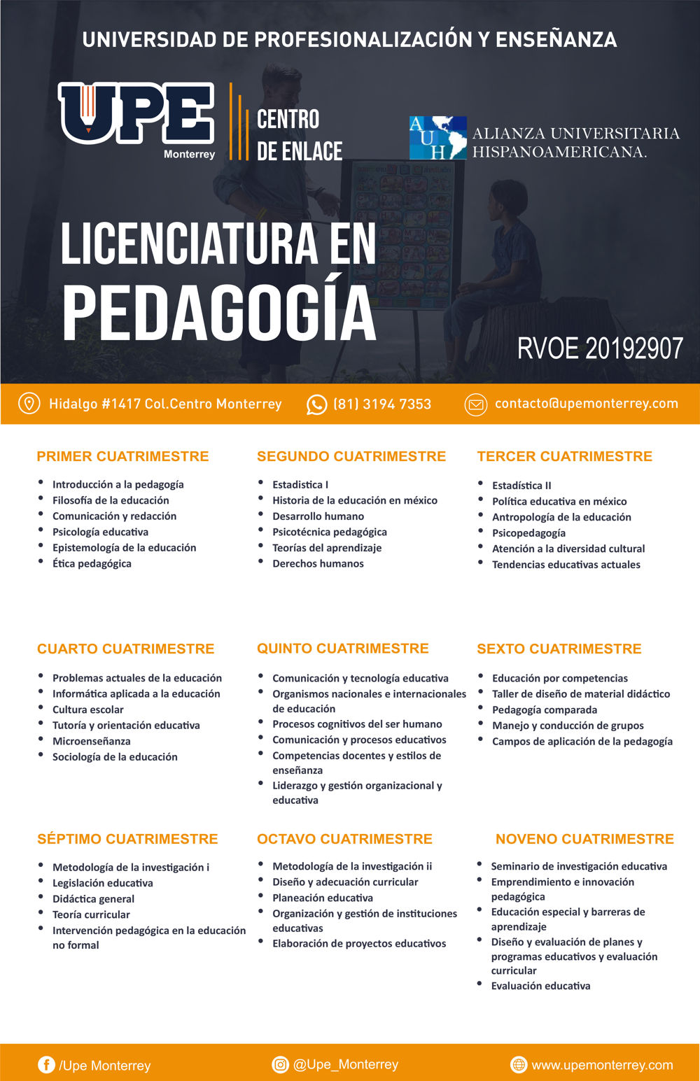 LICENCIATURA PEDAGOGÍA - UPE MONTERREY – Universidad De ...